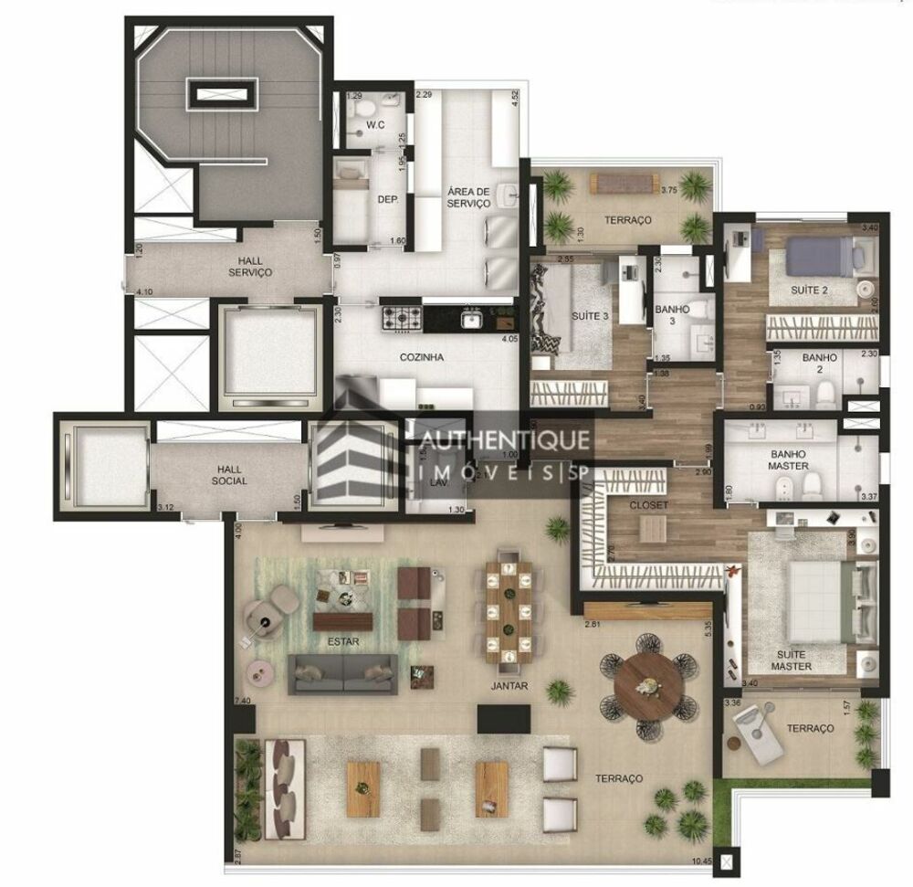 Apartamento, 4 quartos, 610 m² - Foto 3
