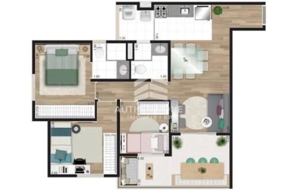 Apartamento, 2 quartos, 67 m² - Foto 1