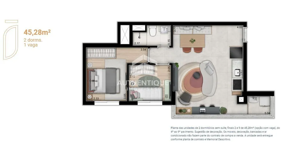 Apartamento, 2 quartos, 45 m² - Foto 10