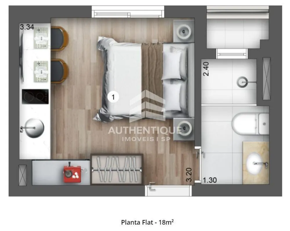 Apartamento, 1 quarto, 27 m² - Foto 16
