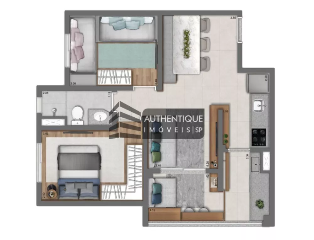 Apartamento, 2 quartos, 50 m² - Foto 4