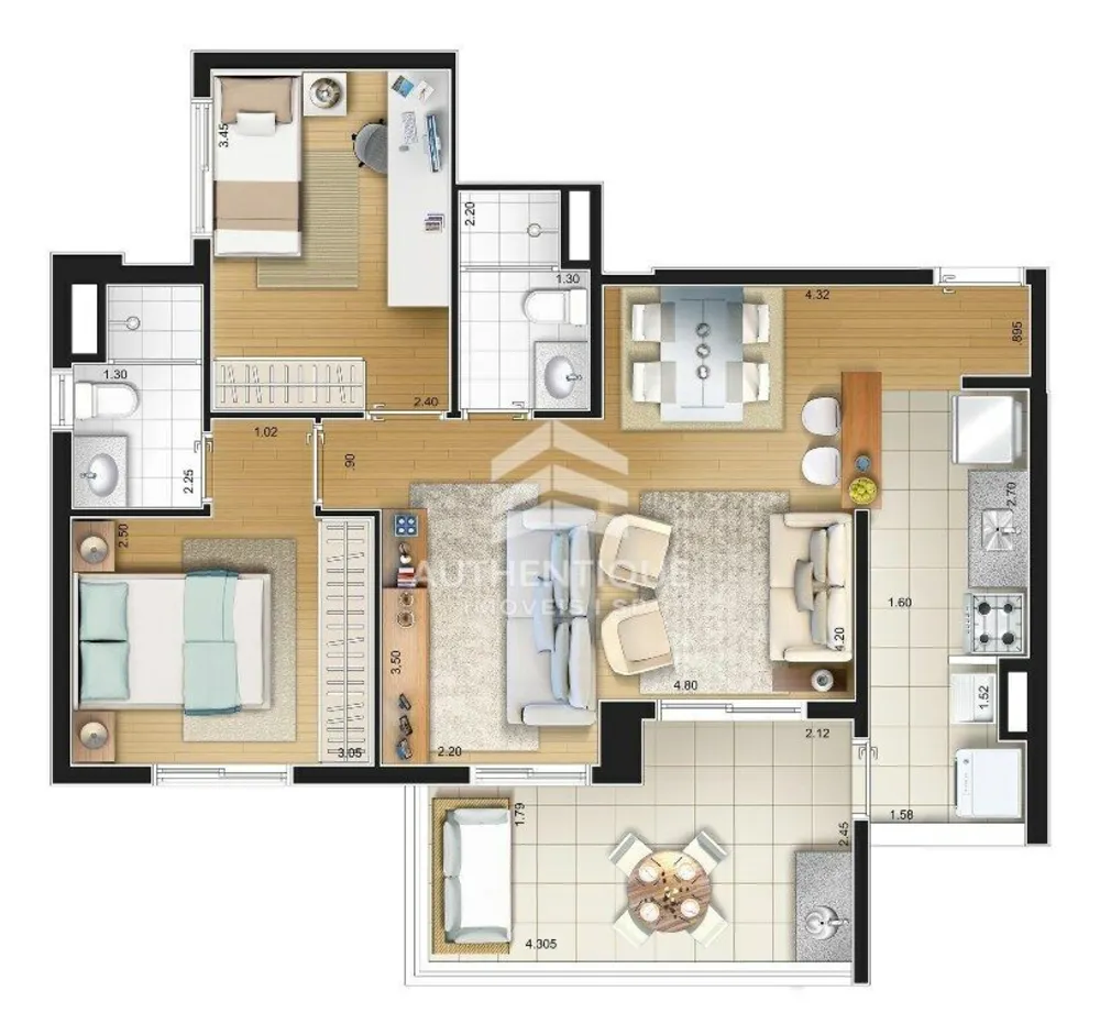 Apartamento, 3 quartos, 70 m² - Foto 15
