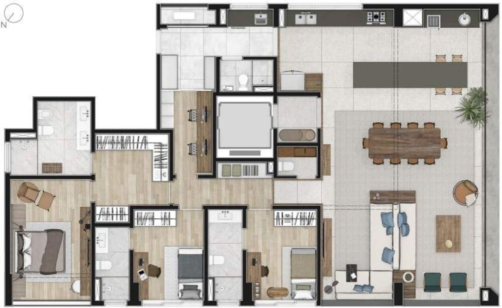 Apartamento, 4 quartos, 244 m² - Foto 6