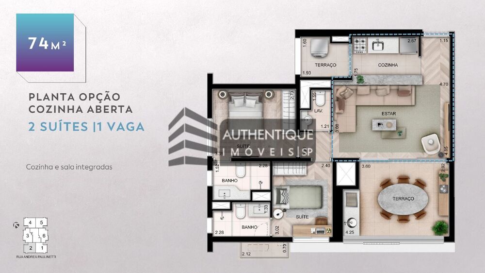 Apartamento, 2 quartos, 76 m² - Foto 13