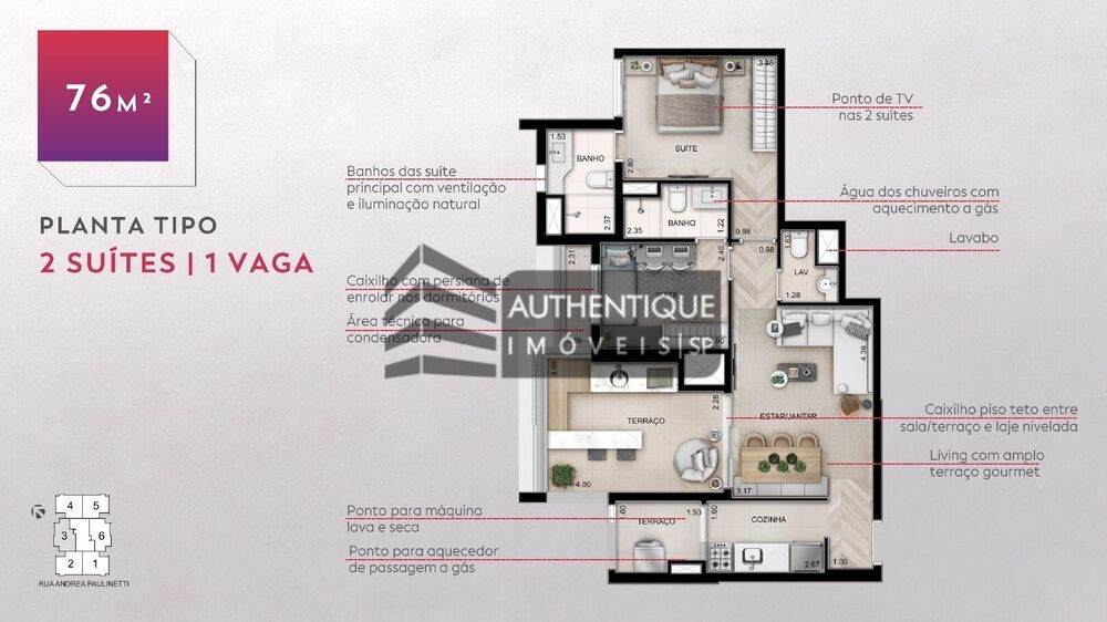 Apartamento, 2 quartos, 76 m² - Foto 15