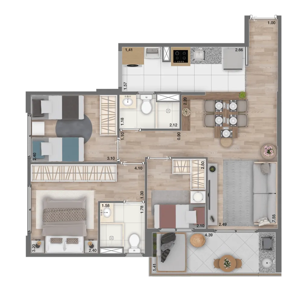 Apartamento, 2 quartos, 47 m² - Foto 15