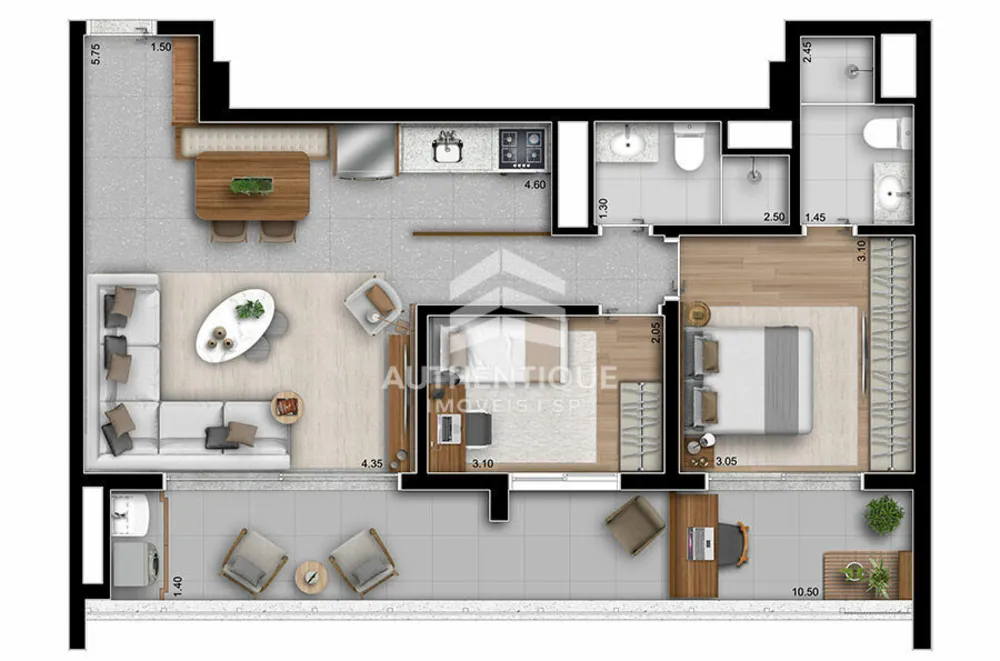 Apartamento, 2 quartos, 59 m² - Foto 10