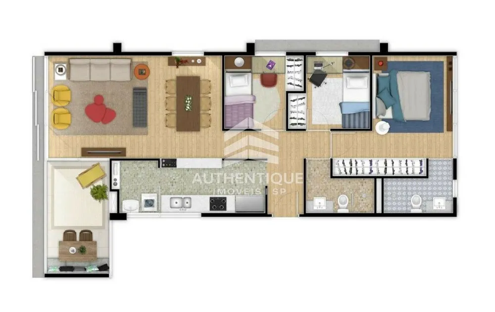 Apartamento, 3 quartos, 84 m² - Foto 1