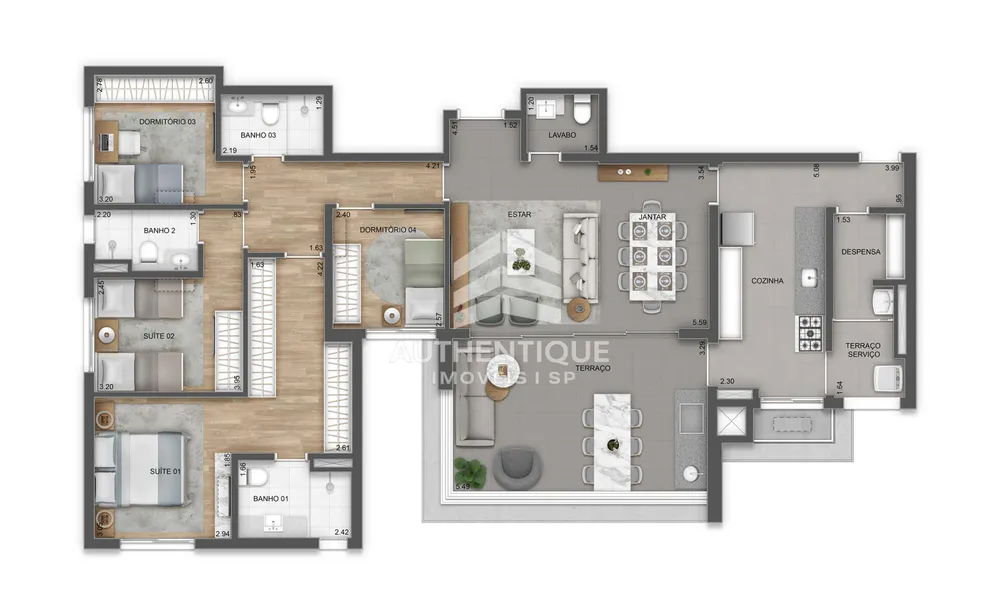Apartamento, 3 quartos, 141 m² - Foto 9