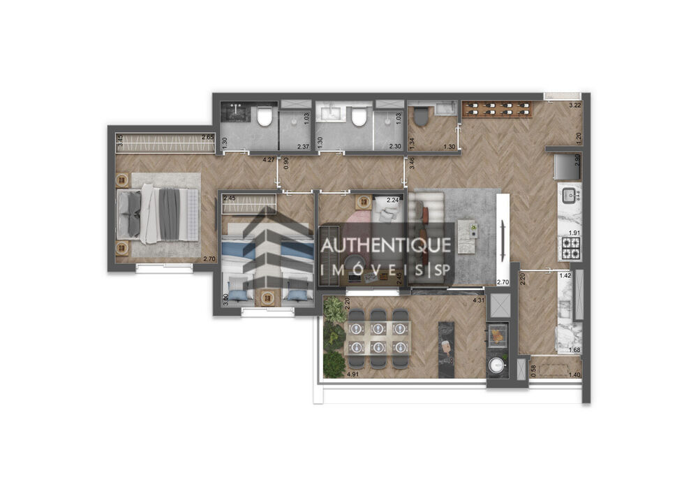Apartamento, 3 quartos, 106 m² - Foto 4