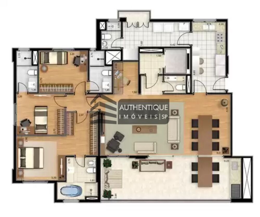 Apartamento, 3 quartos, 151 m² - Foto 2