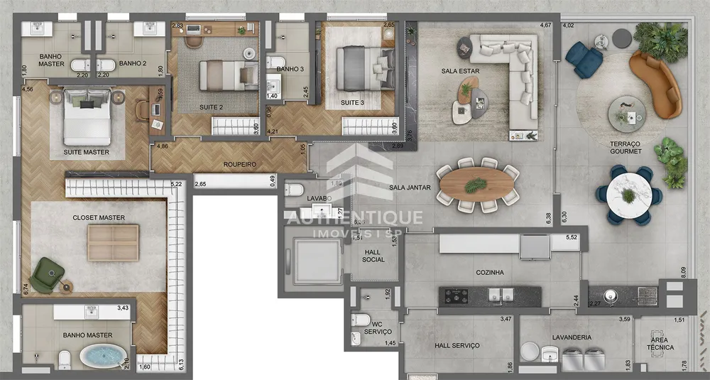 Cobertura, 3 quartos, 276 m² - Foto 21
