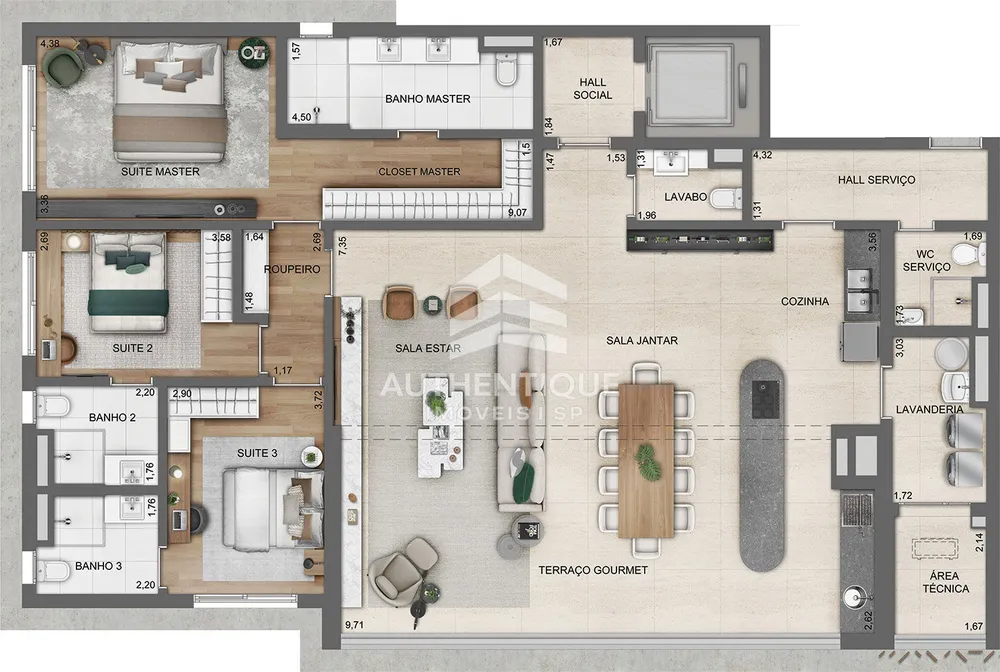 Cobertura, 3 quartos, 276 m² - Foto 19