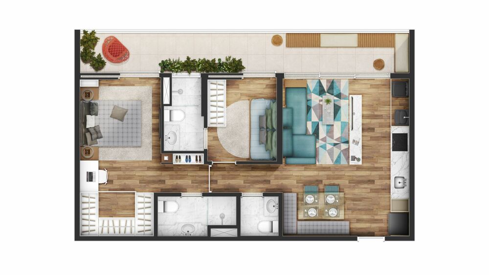 Apartamento, 1 quarto, 70 m² - Foto 33