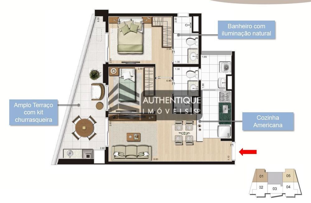 Apartamento, 2 quartos, 68 m² - Foto 7