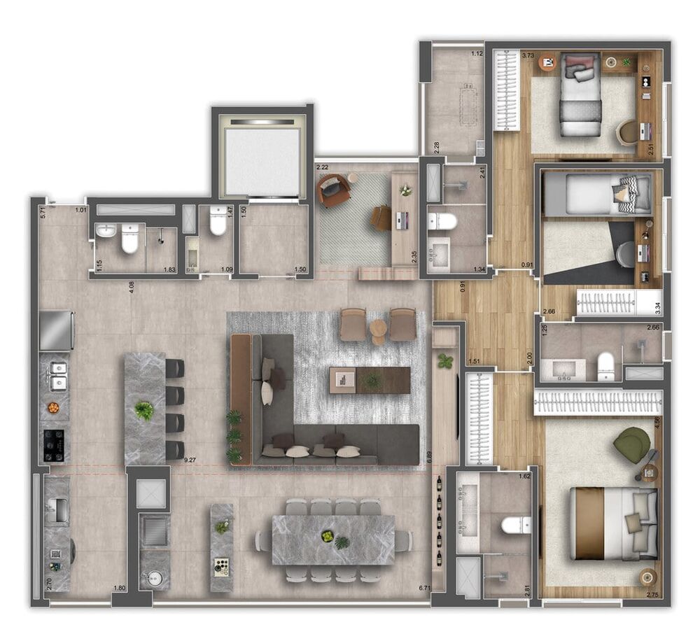 Cobertura, 3 quartos, 296 m² - Foto 21