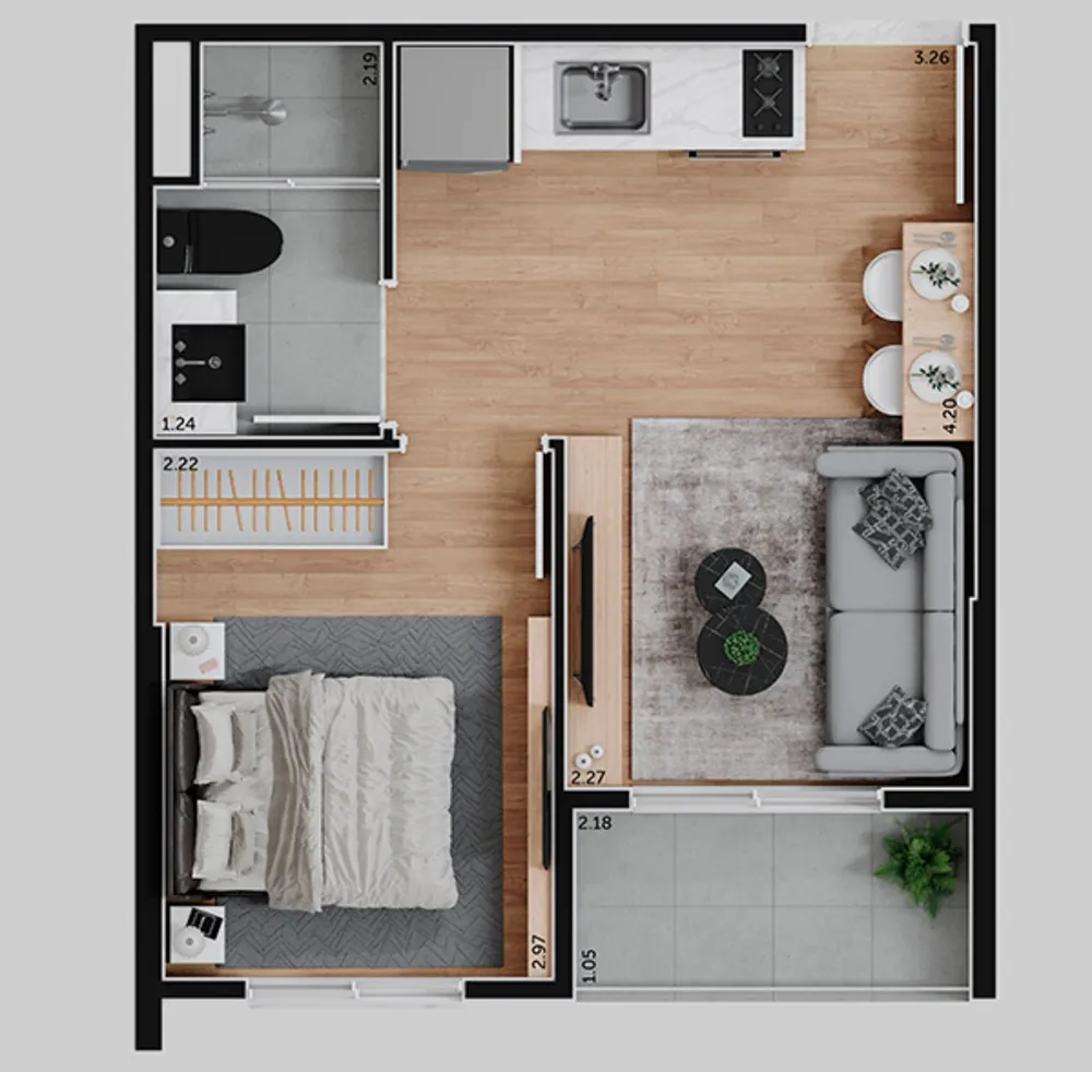 Apartamento, 2 quartos, 36 m² - Foto 11