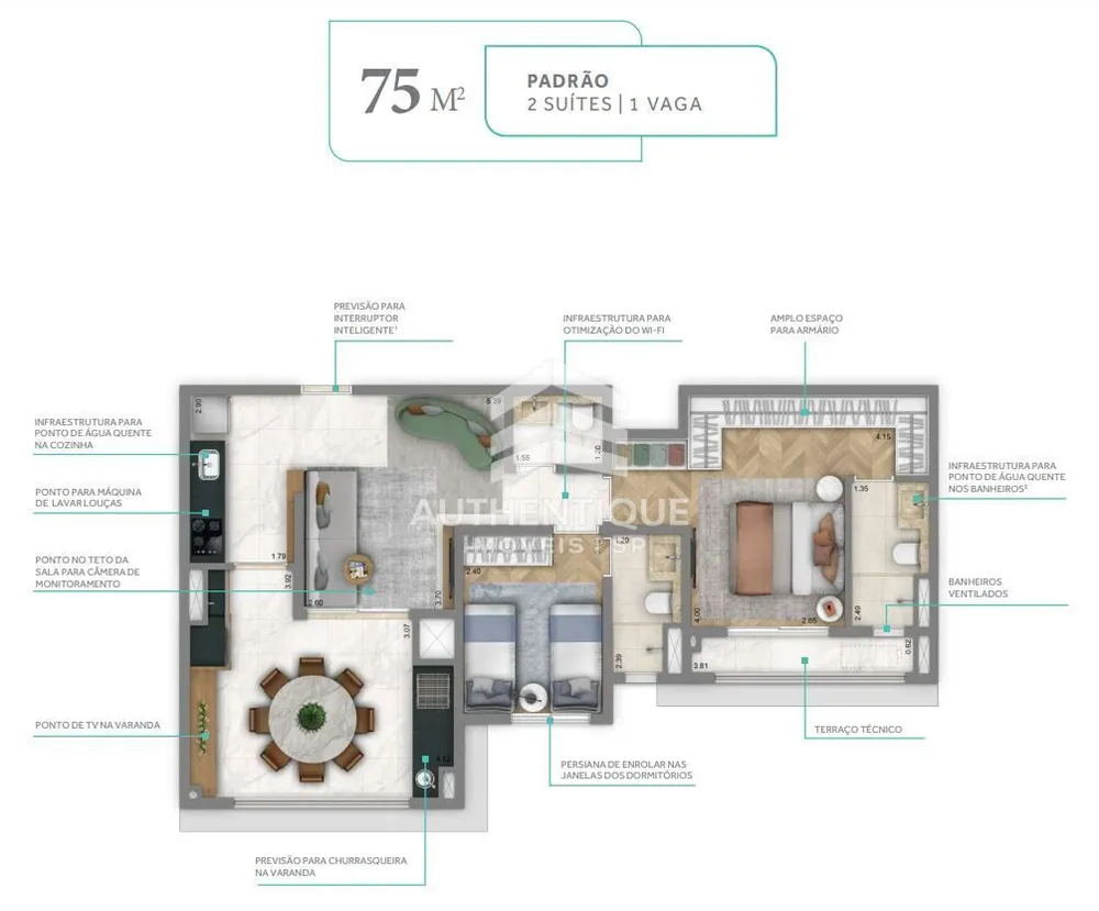 Apartamento, 2 quartos, 75 m² - Foto 5