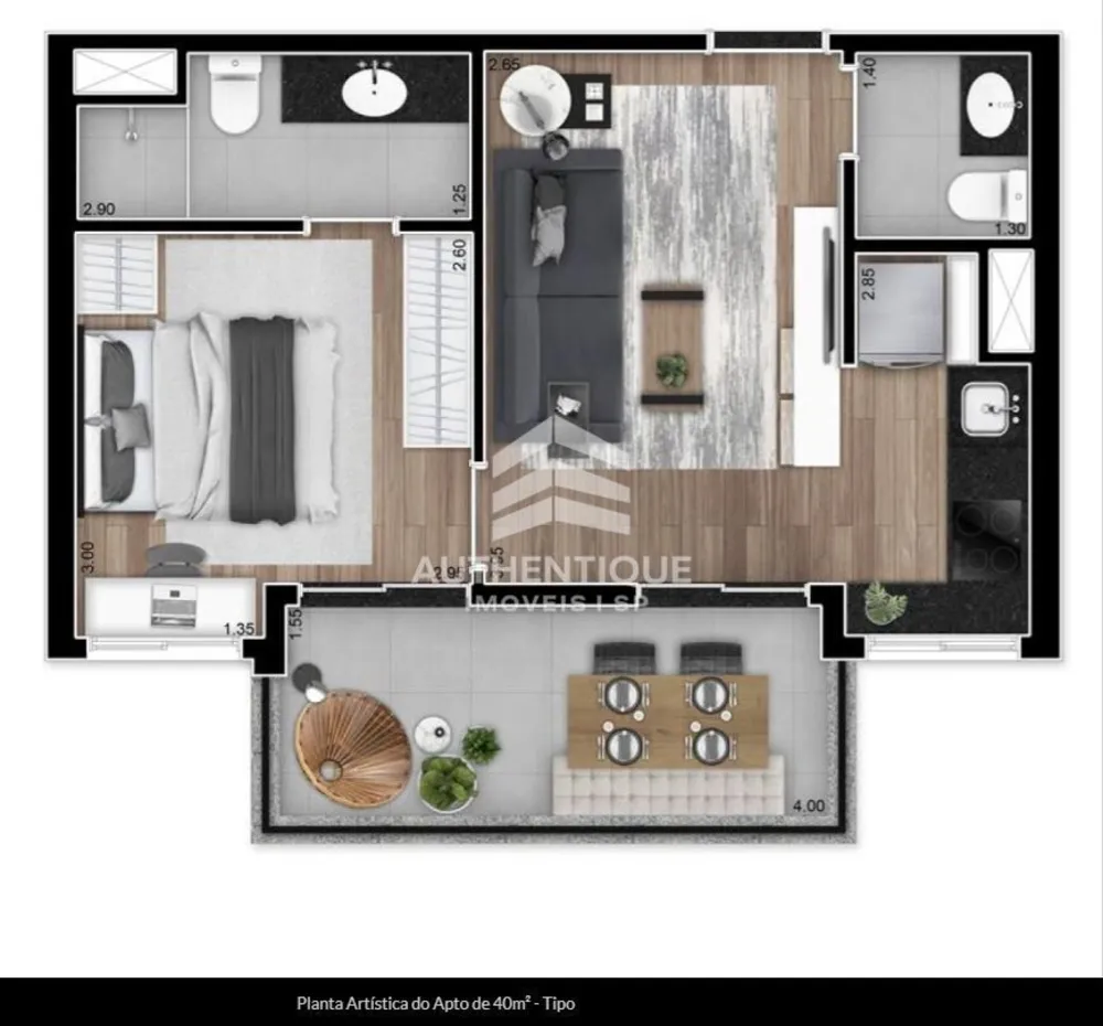 Apartamento, 1 quarto, 52 m² - Foto 5