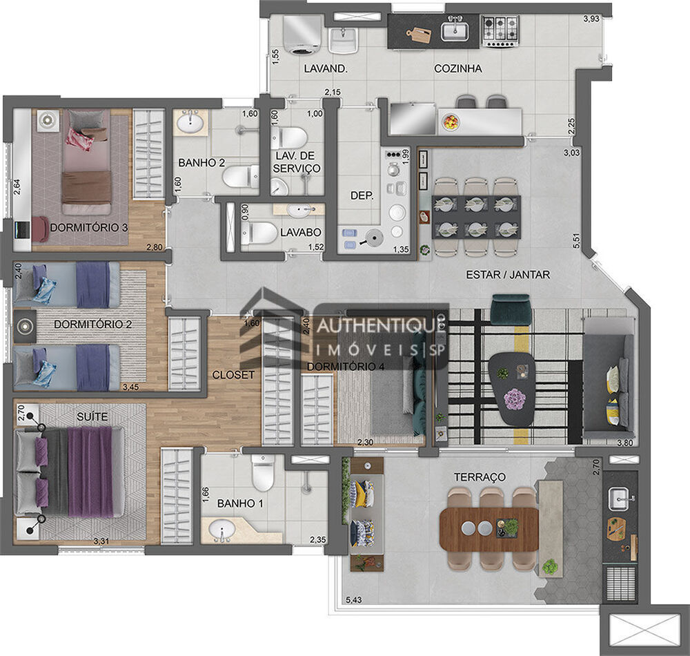 Apartamento, 4 quartos, 152 m² - Foto 7