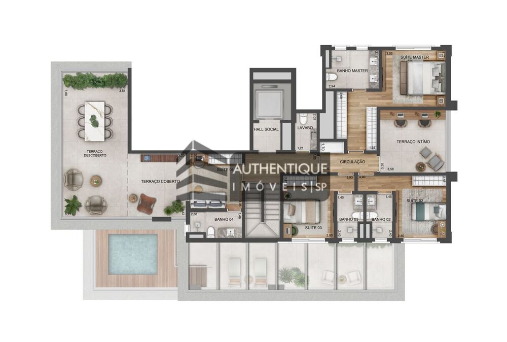 Cobertura, 4 quartos, 381 m² - Foto 4