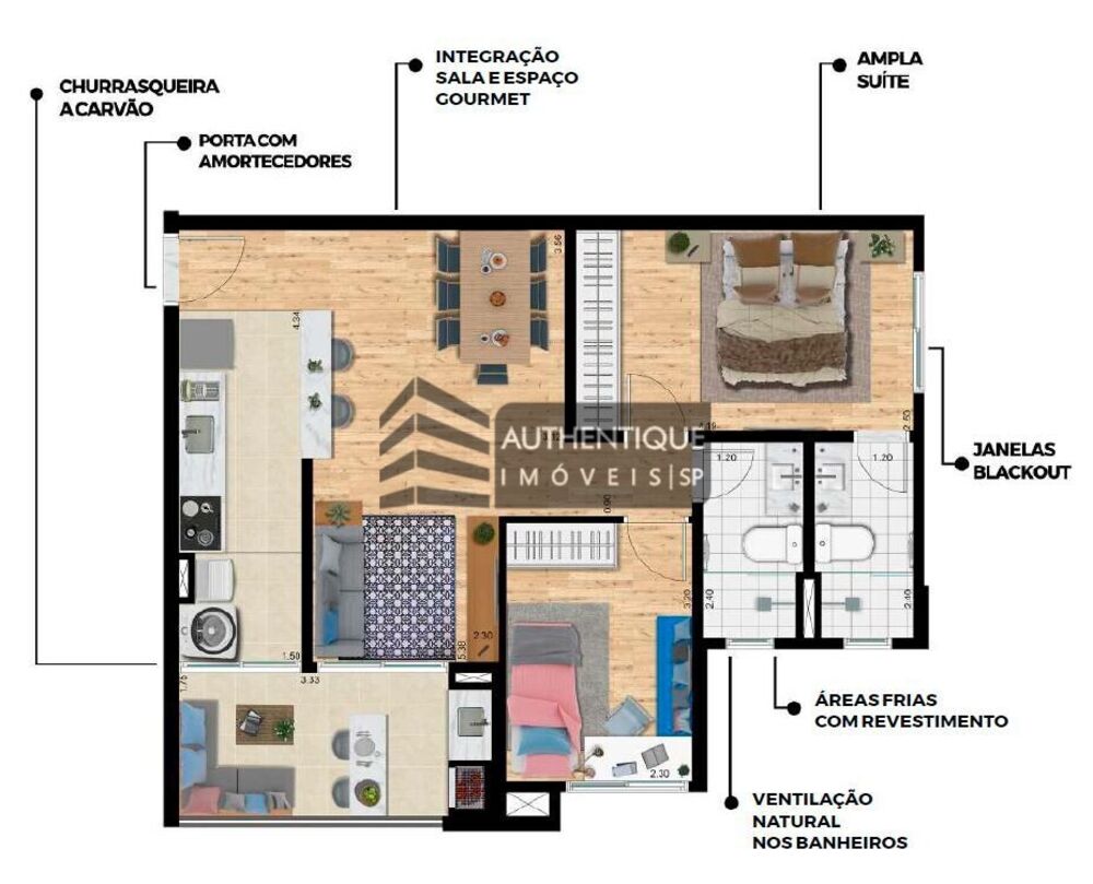 Apartamento à venda com 2 quartos, 65m² - Foto 11