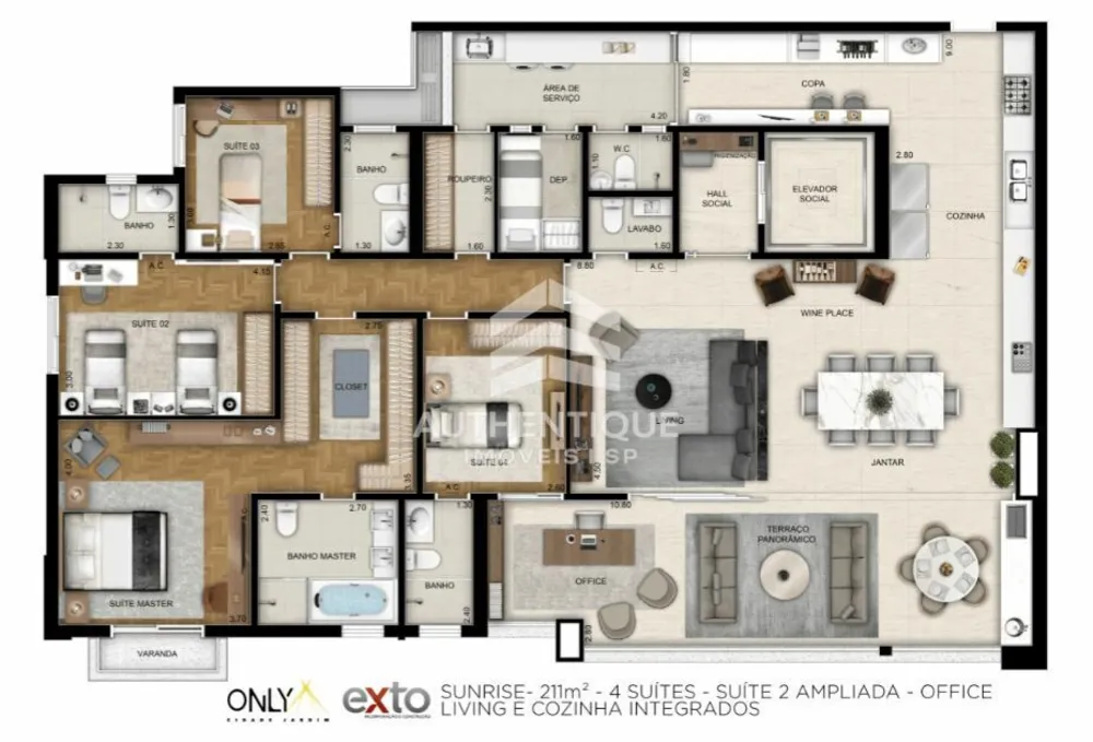 Apartamento, 4 quartos, 252 m² - Foto 8