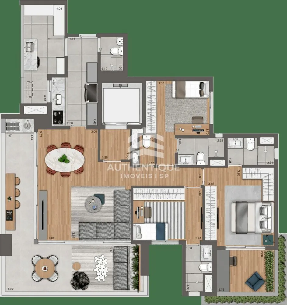 Apartamento, 3 quartos, 166 m² - Foto 19