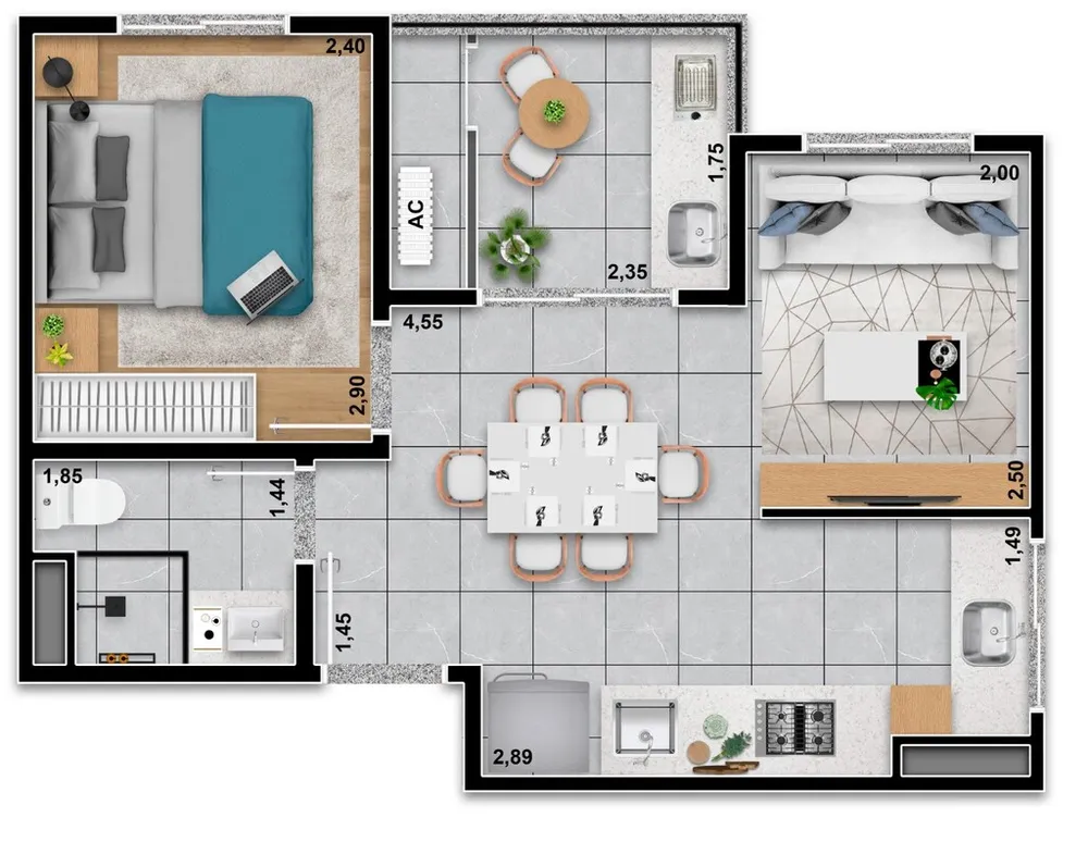 Apartamento, 2 quartos, 40 m² - Foto 13