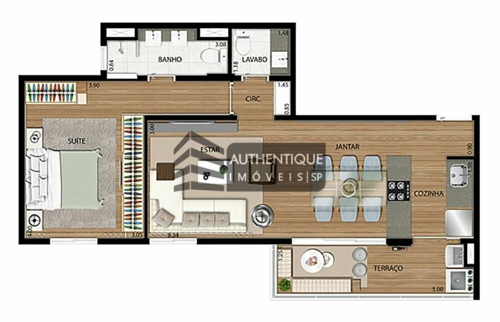 Apartamento, 2 quartos, 59 m² - Foto 1