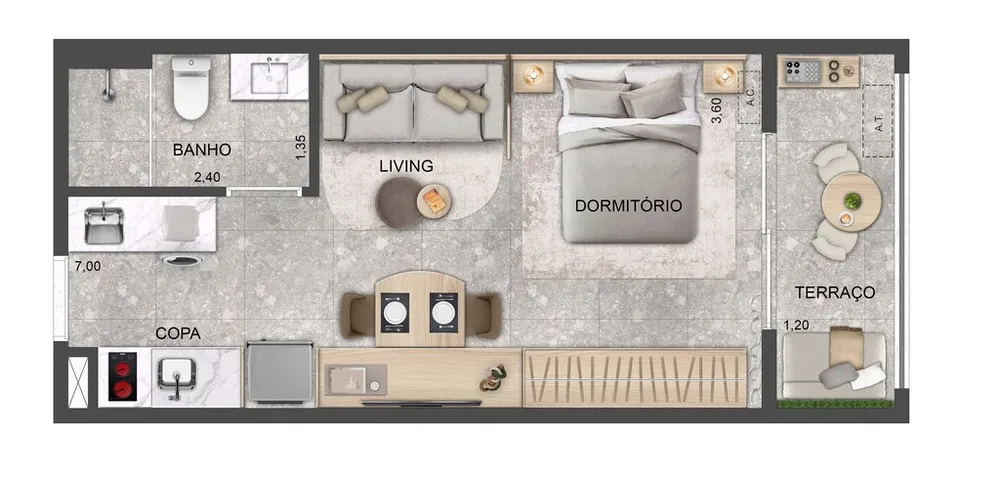 Apartamento, 1 quarto, 33 m² - Foto 12