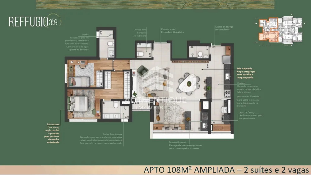 Apartamento, 3 quartos, 108 m² - Foto 3