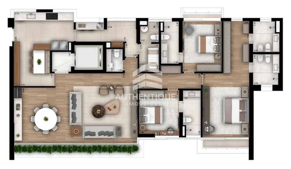 Apartamento, 3 quartos, 244 m² - Foto 5