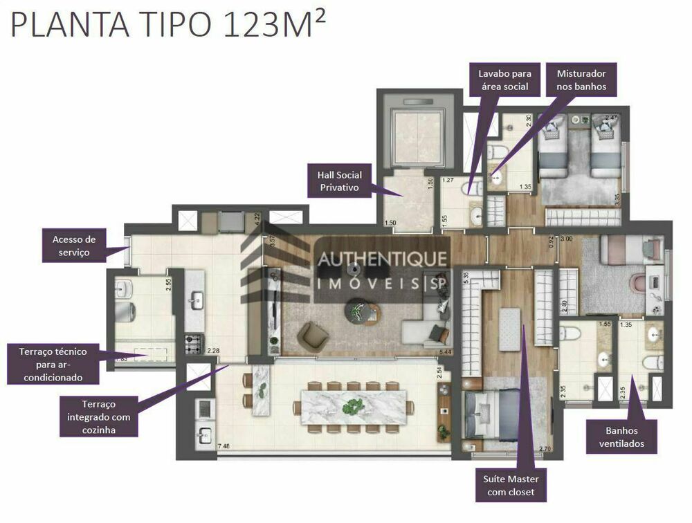 Apartamento, 3 quartos, 131 m² - Foto 3