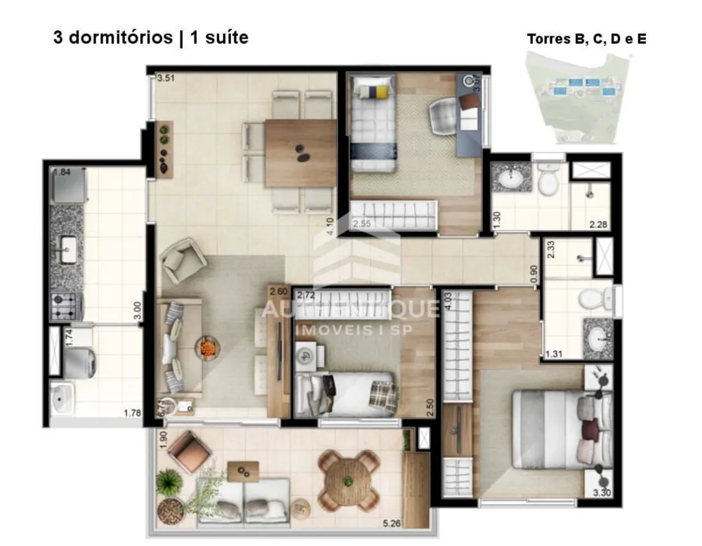 Apartamento, 3 quartos, 87 m² - Foto 8