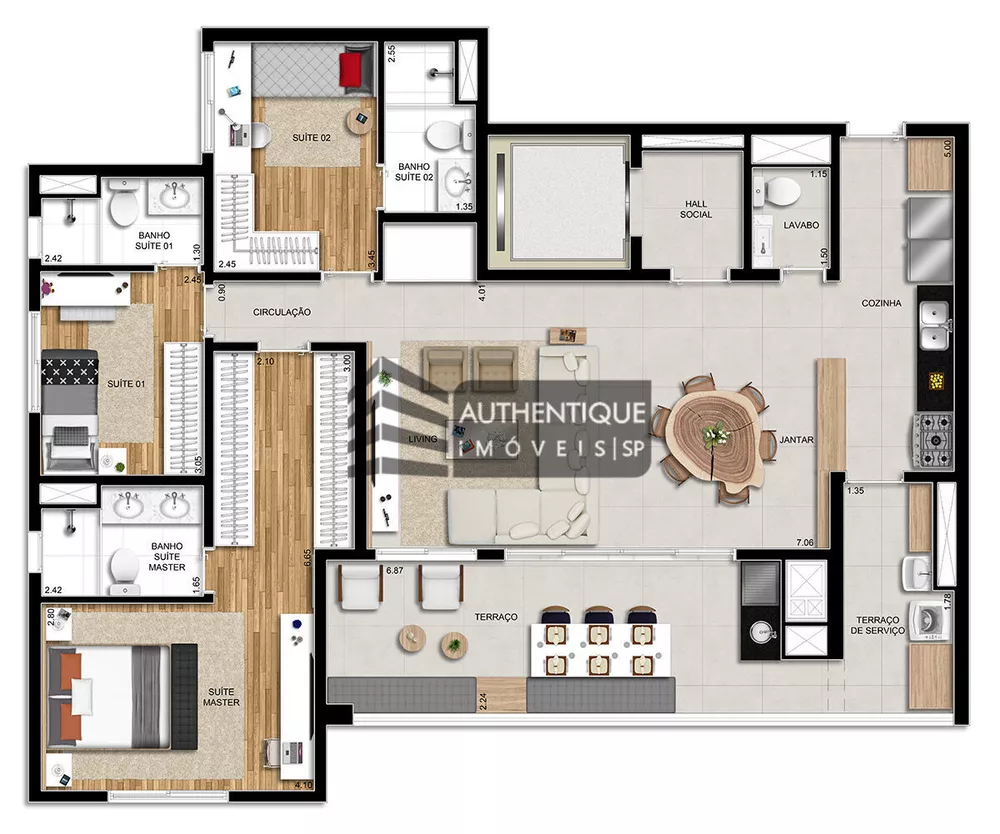 Apartamento, 3 quartos, 134 m² - Foto 6