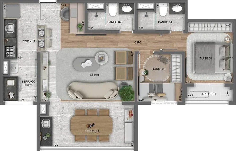 Apartamento, 2 quartos, 38 m² - Foto 12