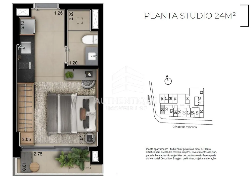 Apartamento, 1 quarto, 24 m² - Foto 7