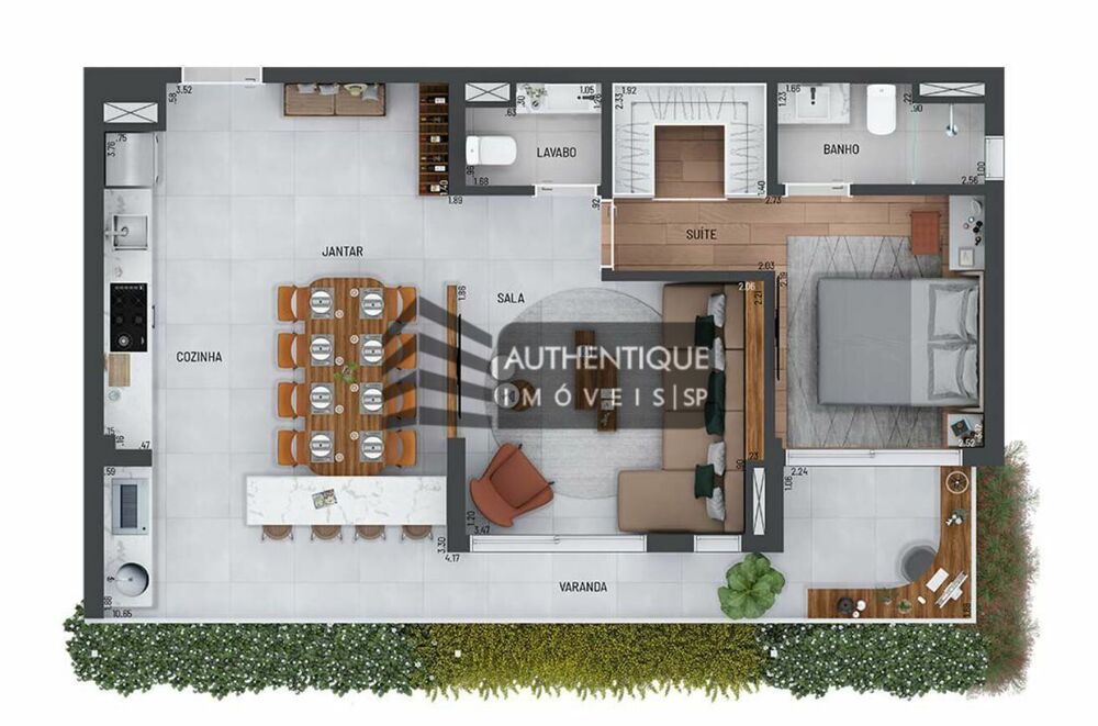 Apartamento, 1 quarto, 53 m² - Foto 1