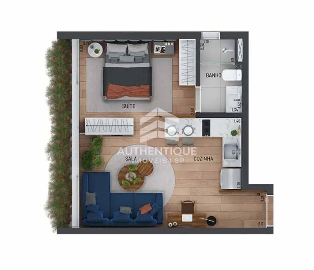 Apartamento, 1 quarto, 53 m² - Foto 19
