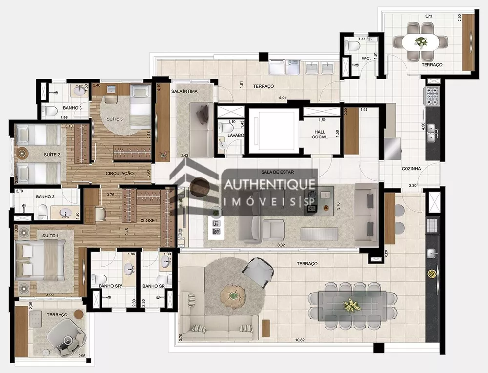 Apartamento à venda com 3 quartos, 213m² - Foto 23