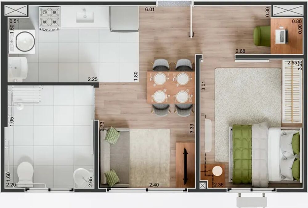 Apartamento, 2 quartos, 36 m² - Foto 8