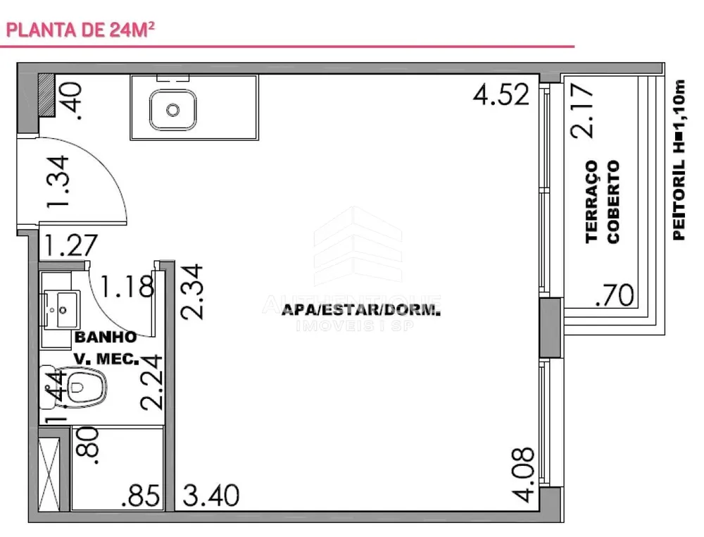 Apartamento, 1 quarto, 24 m² - Foto 5