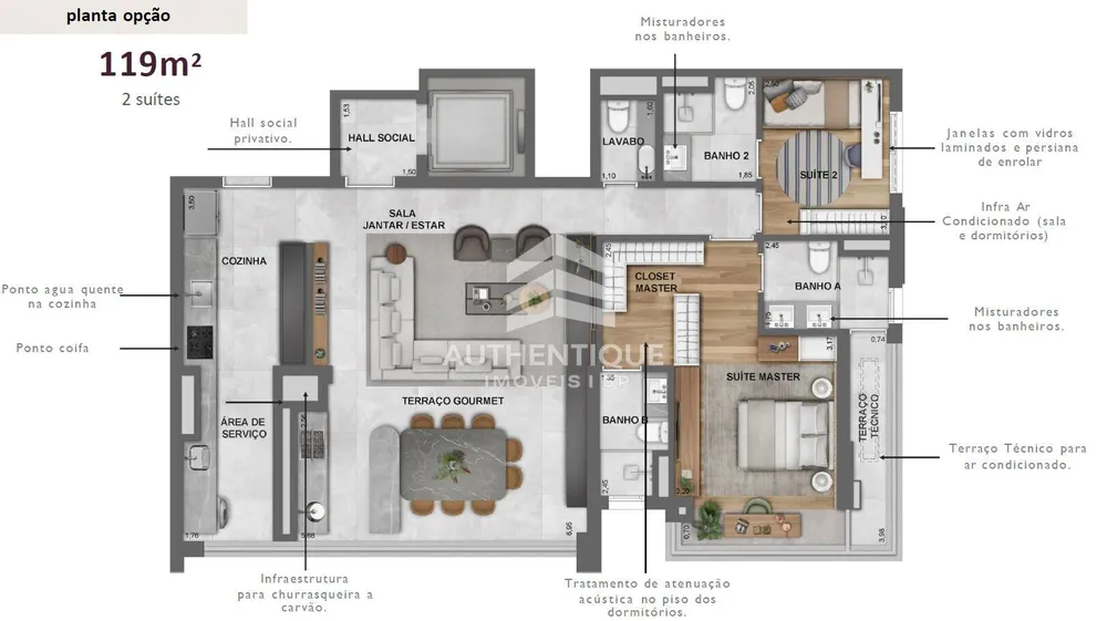 Apartamento, 2 quartos, 66 m² - Foto 10