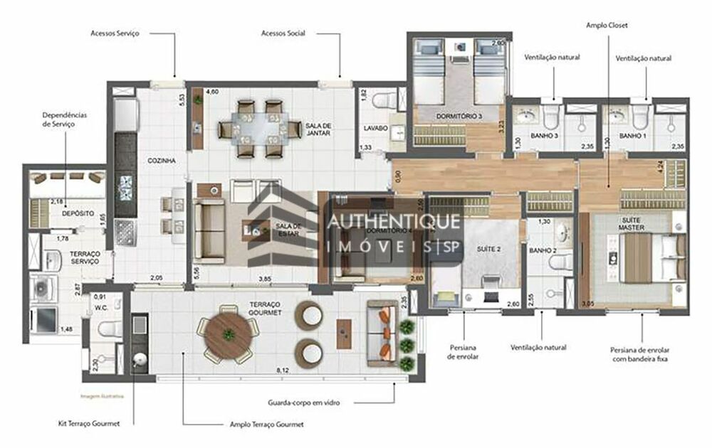 Apartamento, 3 quartos, 141 m² - Foto 8