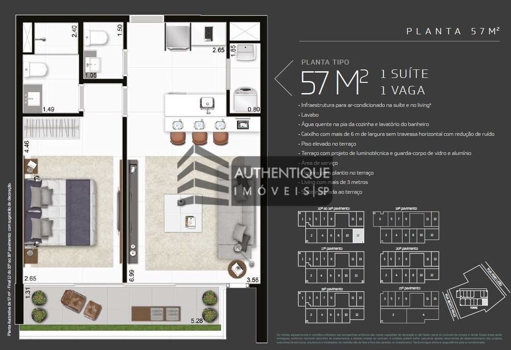 Apartamento, 1 quarto, 34 m² - Foto 10