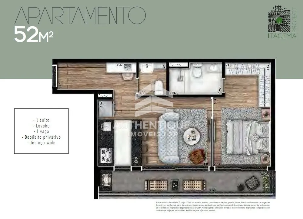 Apartamento, 1 quarto, 50 m² - Foto 8