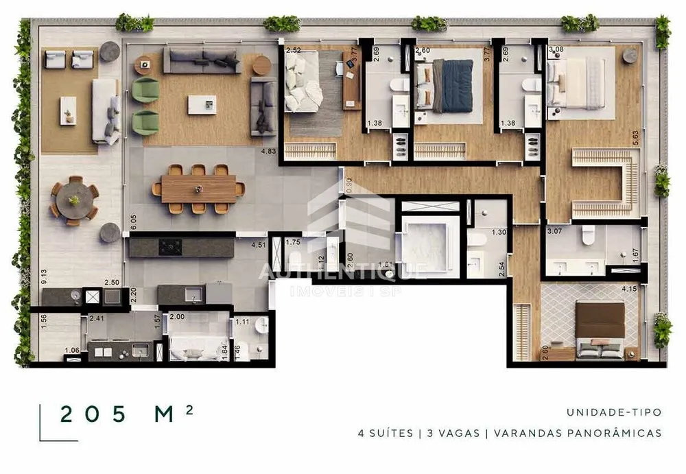 Apartamento, 3 quartos, 205 m² - Foto 15