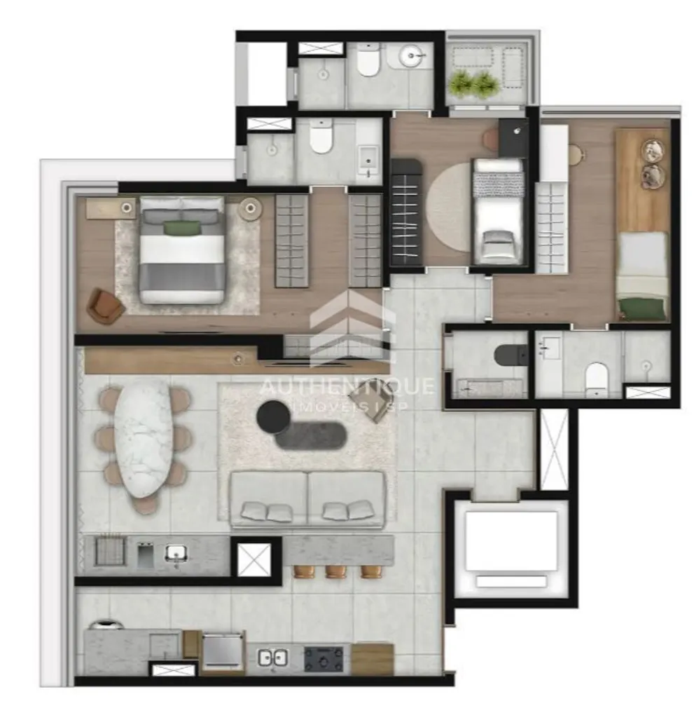 Apartamento, 1 quarto, 35 m² - Foto 4