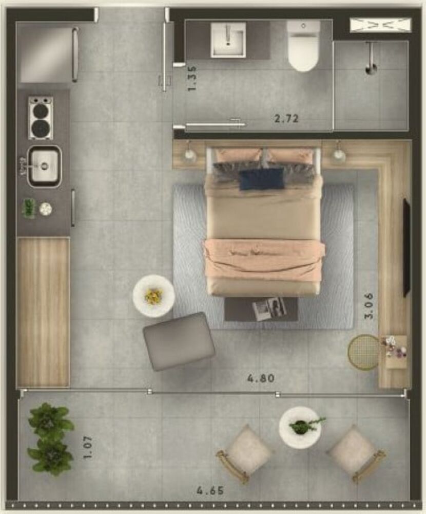 Apartamento, 1 quarto, 31 m² - Foto 11